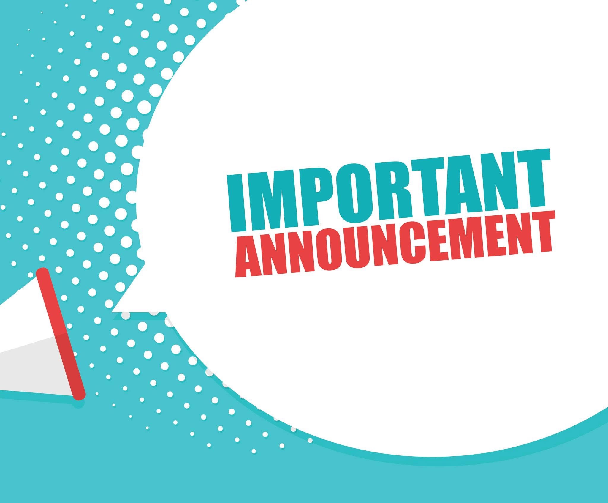official announcement